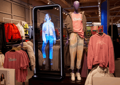 Human Hologram intégré dans l'espace de vente Jennyfer